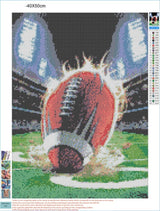 Apomelo Diamond Art Football Diamond Art Painting Kit for Adults Rugby Sports Diamond Art Craft for Decor, Super Football,12x16 inches Apomelo