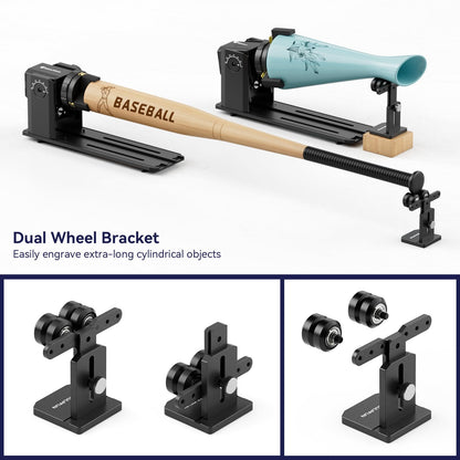 SCULPFUN RA Pro Rotary Chuck for Laser Engraver, 3 in 1 Multi-Function Laser Rotary Module with 180° Adjustable Angle, Y-axis Jaw Chuck Rotary for Engraving Cylindrical Objects,Tumbler, Ring - WoodArtSupply