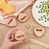 OLYCRAFT 4pcs Embroidery Hoop Display Stand Triangle Wood Base 2.2 x 2.2 Inch Embroidery Hoop Wood Hoop Easels Embroider Hoop Holder Accessories for Embroider Cross Stitch Stand Decor OLYCRAFT