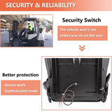 TICSEA Universal Fold Down Forklift Seat with Adjustable Angle Back,Micro Switch and Slide,for Tractor,Excavator Skid Loader Backhoe Dozer Telehandler ZTR‘s Equipment Construction TICSEA