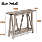 JOINHOM Farmhouse Console Table for Entryway - Wood Entryway Tables with Shelves, Sofa Table for Entryway, Living Room, Hallway, Gray JOINHOM