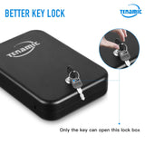 Tenamic Pistol Safe, Portable Travel Gun Safe, Solid Steel Handgun Lock Box for Home, Gun Safes for Car, Black Tenamic