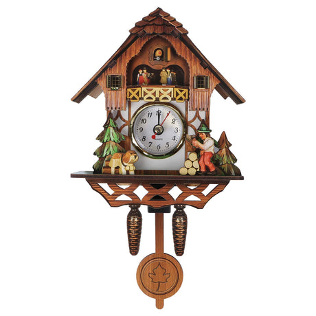 BESPORTBLE Wall Clock Retro Cuckoo Shaped Clock Antique Pendulum for Home Cafe Bar Wall Decor BESPORTBLE