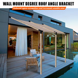 ITeVe.GD 15° Slanted Roof Pergola Brackets Kit,4-Way Right Angled Corner Bracket with Wall Mount Post Base for 4x4 (Actual:3.5"x3.5") Lumber for Pergolas,Gazebos,Porchs - 2 Pack… ITeVe.GD