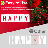 2 Pack - 2 Inch Letter Stencils Set, 72 Reusable Stencils for Painting On Wood, Metal, Walls, Fabric, Rocks with Interlocking, Perfect for Banners, Sign Making & DIY Art (2 inch) Vomulato