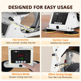 HTVRONT Hat Press Machine - Hat Press Heat Machine for Caps Curved Teflon-Coated Heat Plate, White Hat Heat Press Machine for Caps with Memory Mode and Non-Slip Base for Heat Transfer Vinyl HTVRONT