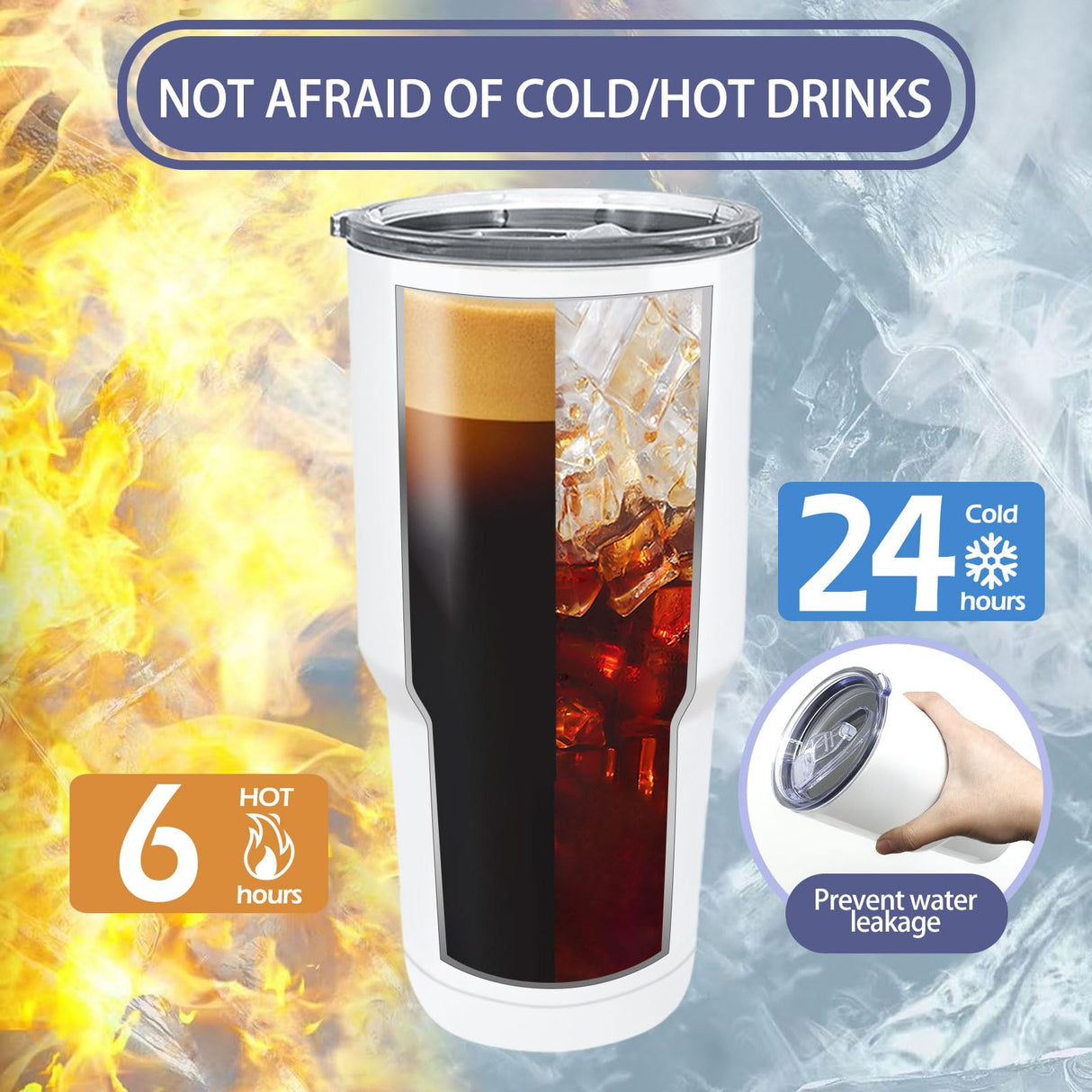 YOUKE OLA 8 Pack Sublimation Tumbler Blank White Bulk Stainless Steel Double Wall Vacuum Insulated Coffee Travel Tumbler Car Cups with Straws, 30oz YOUKE OLA