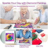 DIADAY Rainbow Sunflower Diamond Art Kits for Adults, 5D Flowers Diamond Painting Kits for Adults, Full Drill Diamond Art, DIY Gem Craft Arts Home Wall Decor Gift 12 x 12 Inches DIADAY