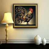BYGFHLYW 5D Diamond Painting Kits for Adults, Rooster Diamond Art Kits for Adults Beginner, Special Shaped Crystal Art Diamond Dot Gem Painting for Home Wall Decor 13.7x13.7inch BYGFHLYW