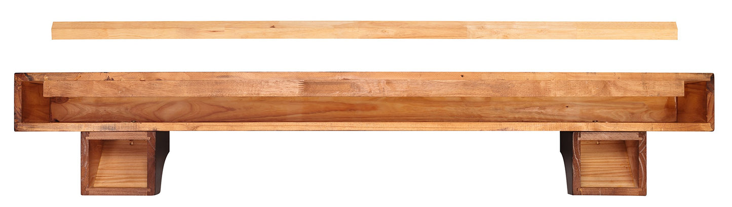 Pearl Mantels 412-60-70 Shenandoah Pine 60-Inch Fireplace Mantel Shelf, Rustic Cherry