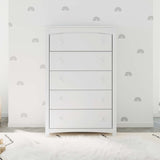 Storkcraft Kenton 5 Drawer Dresser (White) for Kids Bedroom, Nursery Dresser Organizer, Chest of Drawers with 5 Drawers, Universal Design for Children’s Bedroom STORKCRAFT