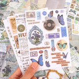 Diuhofart Scrapbook Kits for Adults Women, Aesthetic Stationery Scrap Booking Supples Kit with A6 Grid Notebook for Junk Journal Supplies, DIY Paper Craft Art Materials Diuhofart