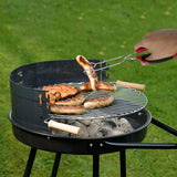 HINMAY Stainless Steel Scissor Tongs 10-Inch and 12-Inch Set, Set of 2 HINMAY