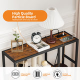 Snughome Console Table with Power Outlets, Entryway Table with Storage, Narrow Sofa Table with 3 Tier Shelves, Couch Table with USB Ports, Hallway Table for Living Room, Entrance Snughome