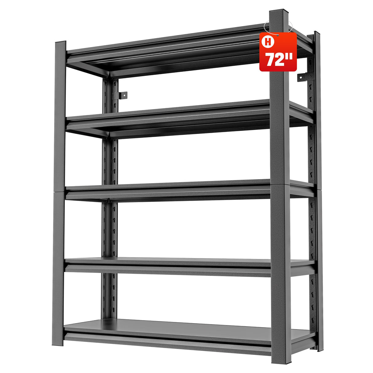 Phonando 72" Hx36 Wx16 D 5-Tier Garage Shelf, 3000 lbs Heavy Duty Storage Shelves, Easy Assembly Adjustable Stainless Shelving, Suitable for Garage Basement Office Farmhouse etc Phonando