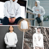 METFUIN 2 Pack Polyester Adult Hoodies for Sublimation White Blank Hooded Sweatshirt (XX-Large, White) METFUIN