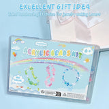 JoyJellies Assorted Beads Bracelet Making Kit, 260+Pcs Charms Keychain Making Kit with String Key Ring Clips Cute Bow Heart Acrylic Beads for Bracelets DIY Arts and Crafts Girls Jewelry Making JoyJellies