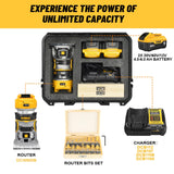Hard Case for Dewalt Router - Tool Bag for Dewalt 20V Max XR Cordless Woodworking Router Tool, Waterproof & Shockproof Box for Dewalt 20v Router Brushless DCW600B | Battery & Charger (Case Only) LOTOCASE