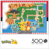 Buffalo Games - Pokémon - Kanto Region - 500 Piece Jigsaw Puzzle for Adults Challenging Puzzle Perfect for Game Nights - Finished Puzzle Size is 21.25 x 15.00 Buffalo Games