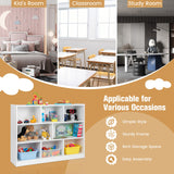 KOTEK 8-Cubby Wooden Kids Bookshelf - Versatile Toy Storage Organizer for Nursery, Playroom, and Classroom KOTEK