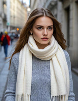 TEHETE 100% Merino Wool Yarn for Knitting 3-Ply Luxury Warm Soft Lightweight Crochet Yarn (Beige) TEHETE