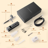 Airbrush Kit with Compressor, 32PSI Handheld Mini Air Brush Gun Set, Portable High Pressure Air Brushes for Painting, Tattoo, Nail Art, Mode, Makeup, Cake, Barber WoodArtSupply