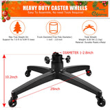 Rolling Christmas Tree Stand Universal Rolling Christmas Tree Stand with Wheels, Rolling Christmas Tree Holder Base for Artificial Trees up to 9 ft, Heavy Artificial Xmas Tree Stand Base with Casters Hammrit