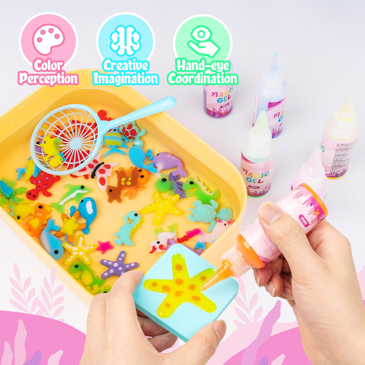 Eleanore's Diary Aqua Fairy Water Gel Kit, Magic Water Elf Toys for Kids, Creative Squishy Maker Toy, Holiday DIY Art & Crafts for Boys Girls Ages 3-12, Summer Family Party Favors Birthday Gifts Eleanore's Diary