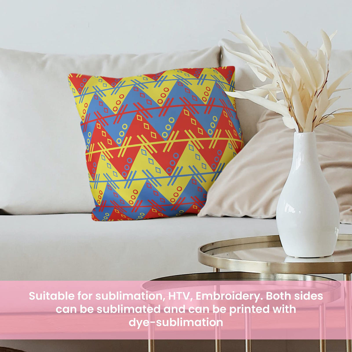 Patelai 6 Pcs Sublimation Pillow Cases Sublimation Pillow Covers White Cushion Cover Heat Transfer Polyester Blank Pillow Cover DIY Heat Press Pillow with Concealed Zipper(18 x 18 Inch) Patelai