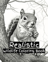 Realistic Wildlife Animal Coloring Book: 50 Beautiful Grayscale Designs Majosta