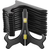 WUWEOT 6 Pack 7" Wooden Display Stand, Black Wood Easel Plate Holders to Display Pictures, Cook Books, Art, Dish, Certificates and More, Ideal Wedding, Home, Birthday, Party, Table Decorations WUWEOT