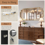 Kelly Miller Gold Traditional Mirror for Wall, Art Decorative Beveled Full Length Mirror for Home Decor, Bathroom, Living Room, Bedroom, Kitchen, Farmhouse, Entryway, 24"x48" Large Kelly Miller