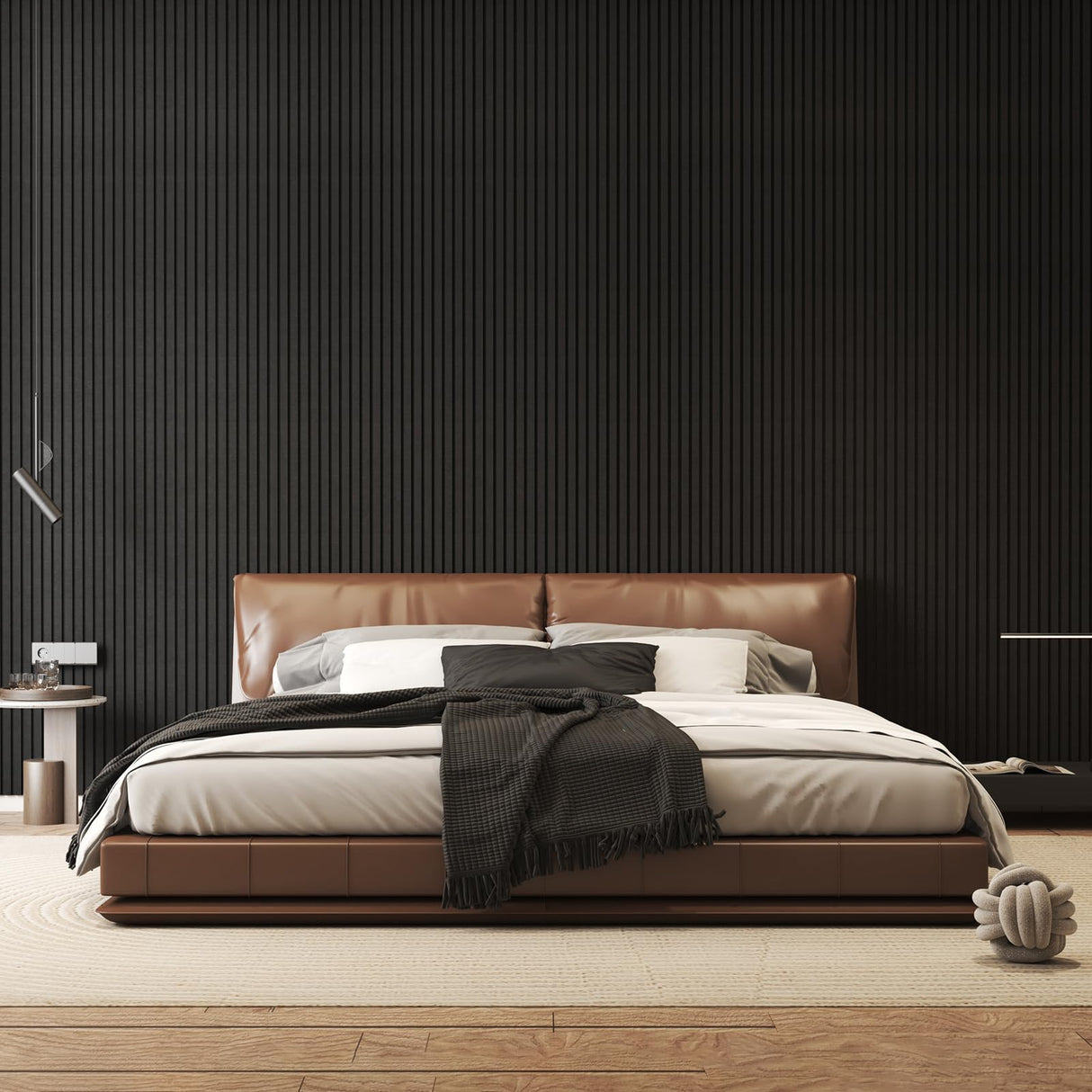 TONOR 4-Pack Bilayer Acoustic Panels Large Self-adhesive, 48” * 24” * 0.72” Adhesive Wall Panel, Large Soundproof Tiles for Echo Absorbtion, Acoustical Barrier of Polyester Fiber, Black TONOR