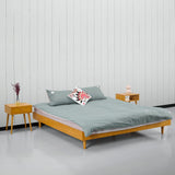 NTC Rustic Oak King Bed Frame – Solid Oak & Rubber Wood, Silent Slats, Effortless Assembly NTC