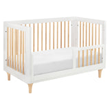 Babyletto Lolly 3-in-1 Convertible Crib with Toddler Bed Conversion Kit in White and Natural, Greenguard Gold Certified babyletto