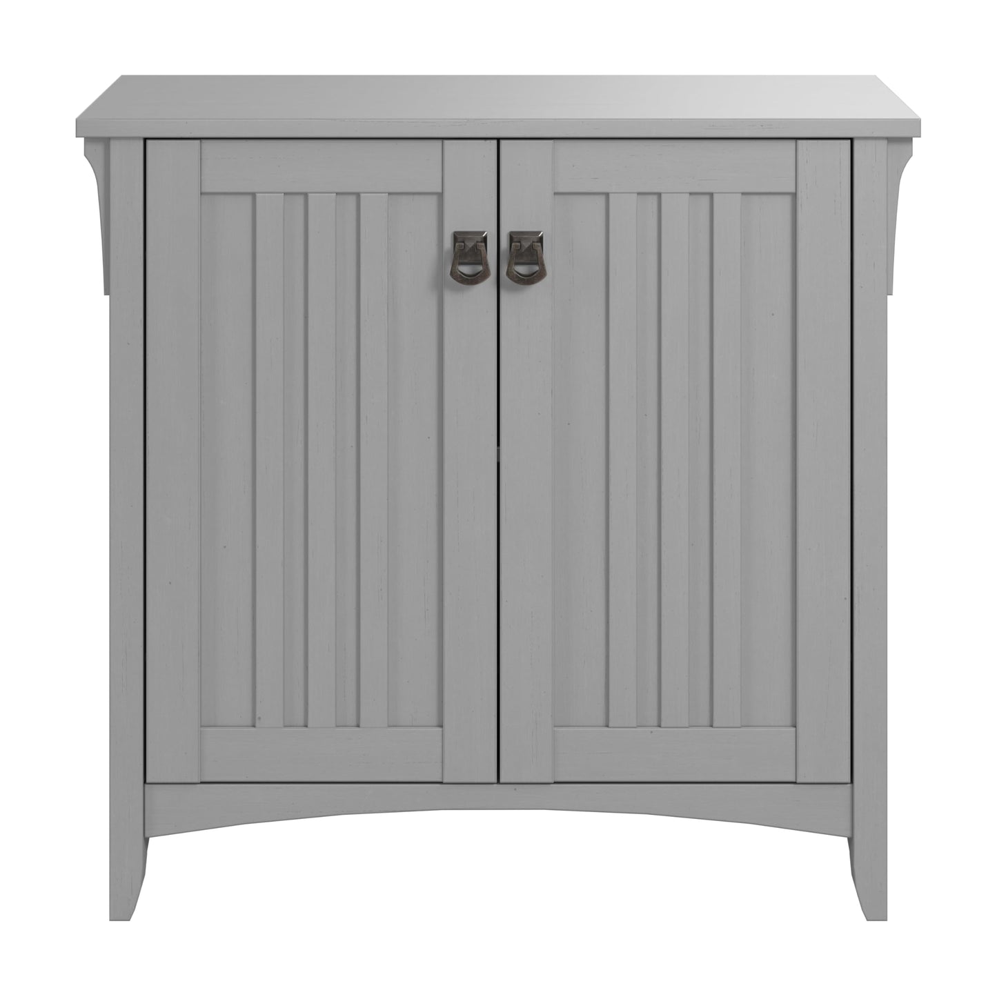 Bush Furniture Salinas Small Storage Cabinet with Doors and Shelves in Cape Cod Gray, 2 Door Accent Chest for Home Office, Living Room, Entryway - WoodArtSupply