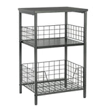 X-cosrack Side Table, Small End Table Record Player Stand with Storage, Vinyl Record Storage Night Stand for Living Room, Bedroom,Office(Patent Pending)(Black) X-cosrack