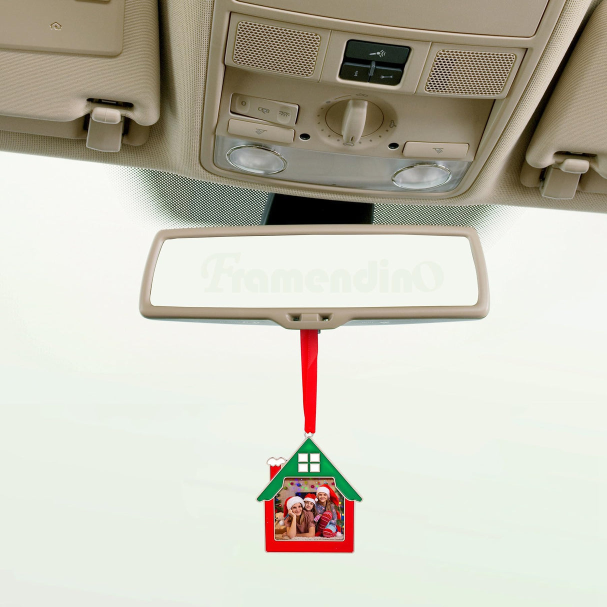 Framendino, 5 Pack Sublimation Hanging Ornament Christmas Metal Ornament Decoration Photo Frame Ornament for Car Christmas Tree Decor Framendino