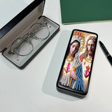 F-CANLAN Glasses Case Special Shaped Diamond Painting Crafts Kit God Jesus Sunglasses Box Diamond Art Virgin Mary Diamond Painting Glasses Case for Family and Friends (6.3X2.67X1.3 in) F-CANLAN