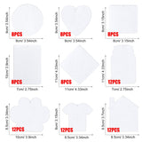 Allazone 160 PCS Sublimation Air Freshener Sheet Set 100 PCS 10 Shape Car Scented Hanging Sheets Felt Air Freshener with Rope, Tassel, Wave Bead Chain for Car Home Use and Decor Allazone