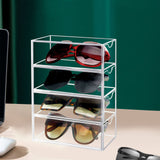 Tasybox Sunglasses Organizer, Acrylic Eyeglass Case Clear Eyeglass Holder Eyewear Display Case with 4 Drawers for Women and Men Tasybox