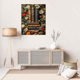 Book Stamped Cross Stitch Kits - Flower Counted Cross Stitch Kits for Beginners Adults Magical Book Needlepoint Cross-Stitch Patterns Dimensions Needlecrafts Embroidery Kits Arts and Crafts WUSARPLY