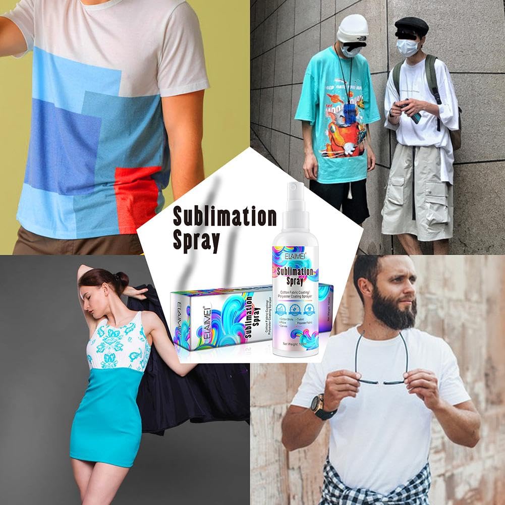 Sublimation Spray for Cotton Shirts, 100ml Sublimation Coating Spray for All Fabric Including Carton, Polyester, T-Shirts, Quick Dry Generic