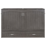 Harper & Bright Designs Murphy Bed Queen Cabinet Built-in USB Charging Station and Large Storage Drawer, Hidden Guest Cube Chest Beds for Bedroom/Living Room/Apartment Gray Harper & Bright Designs