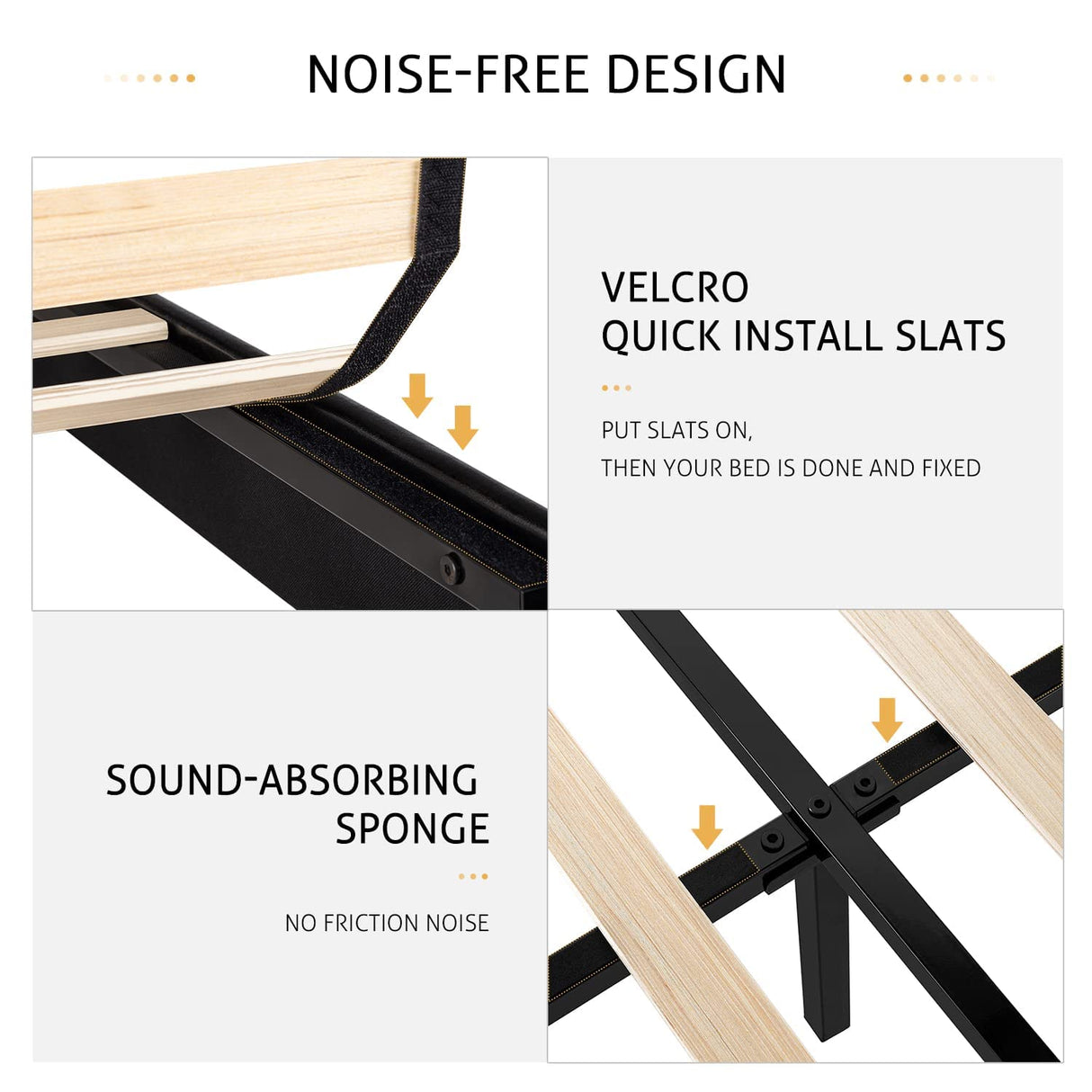 SHA CERLIN Full Size Platform Bed Frame with Button Tufted Headboard, Faux Leather Upholstered Mattress Foundation, Wooden Slat Support, No Box Spring Needed, Black SHA CERLIN