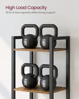 VASAGLE 6-Tier Bookshelf, Bookcase with Steel Frame, Book Shelf for Living Room, Home Office, Study, 11.8 x 15.7 x 73.2 Inches, Industrial Style, Rustic Brown and Ink Black ULLS101B01 VASAGLE