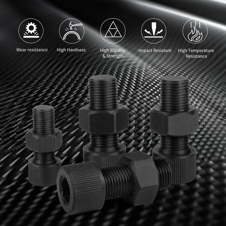 IEMAI Carbon Fiber PC Filament 1.75mm, High-Temp & Impact Resistant Reinforced Polycarbonate (PC-CF) 3D Printer Filament, High Strength & Rigidity, Black 1kg Spool IEMAI