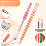 LANRENWENG 400 Pack Gel Pens for Adult Coloring Books, 200 Colored Gel Pen Include 200 Refills with 40% More Ink,Glitter Gel Pens Set for Coloring Books Drawing Journaling Scrapbook Art Supplies LANRENWENG