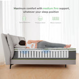 Novilla King Size Mattress, 10 Inch Hybrid Mattress in a Box with Individually Wrapped Pocket Coils & Memory Foam, Supportive & Pressure Relief, Breathable Mattresses King,Medium Firm, vigour Novilla