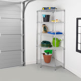 Honey-Can-Do 5-Tier Corner Shelf 72H x 27D x 27W Honey-Can-Do